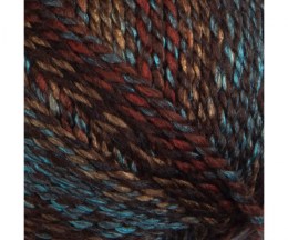 YARN ART Everest 7046 - brown shades + turquoise - colourway