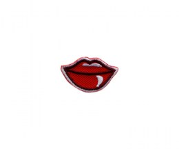 Embroidered Motif Red Lips - 20x30mm