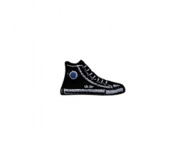 Embroidered Motif Black All-star Boot - 35x20mm
