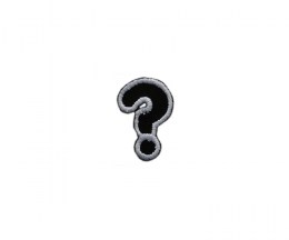 Embroidered Motif Question Mark - 15x25mm
