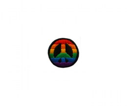 Embroidered Motif Peace Rainbow - 25x25mm