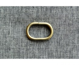 Oval loops for bags antique brass - 30mm