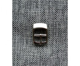 Belt buckle square, silver - 10mm - front