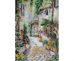 Printed canvas, Alley in blossom - 45x60cm - ART-14.812