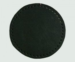 Circular Bag Bottom Black Leather (L5)