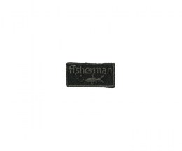 Embroidered motif rectangle, black - 30x14mm