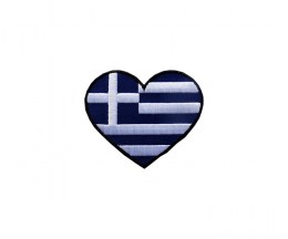 Greek Coat of Arms heart-shaped 70x65mm