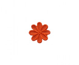 Embroidered Motif Orange Flower 3cm