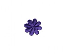 Embroidered Motif Purple Flower 3cm