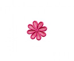 Embroidered Motif Pink Flower 3cm