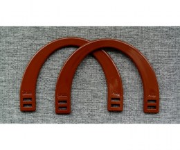 Pair of brown plastic bag handles - STAFIL335809-08