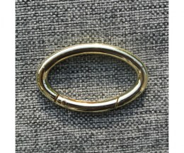Bag snap ring, oval, Gold 38x20mm