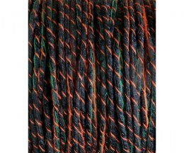 Cotton+Polyester cord Yarn #808# grey-green-orange - closeup