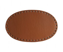 Bag Bottom, Oval-shaped Leatherette, Ekai - 14x22,5cm