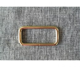 Rectangular loops for bags gold 50mm