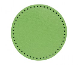 Bag Bottom, Circular Leatherette, Green - 20cm