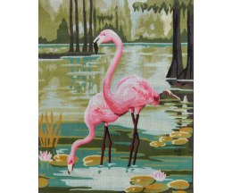 Printed canvas, Flamingos - 40x50cm - ART-14.870