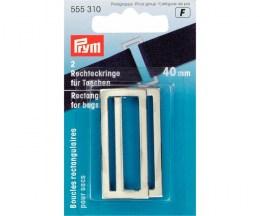 Rectangular Loops for Bags Silver 40mm - PRYM 555310