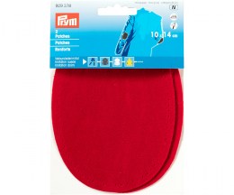 Oval imitation suede patches, 10x14cm, Red - PRYM 929378