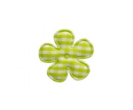 Flower fabric patch 25mm, green - 026