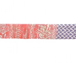 Fabric tape multicolour ethnic red-orange STAFIL119907-93 closeup