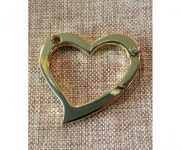 Heart-shaped, gold coloured Snap ring STAFIL335896-16