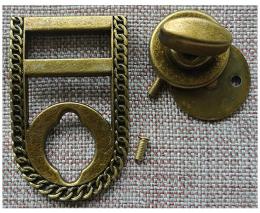 Turn Clasp Antique Brass For Knitwork Front