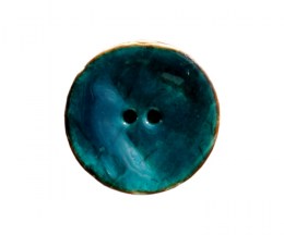 Coconut Turquoise glossy Button - W23164Turq