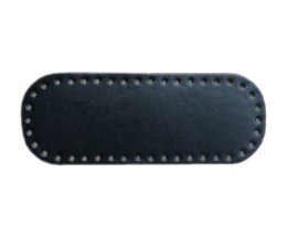 Bag Bottom, Oblong Leatherette, Black - 25x9,5cm