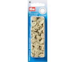 Plastic Beige Non-sew Snap Fasteners 12,4mm - PRYM 393123 - packed