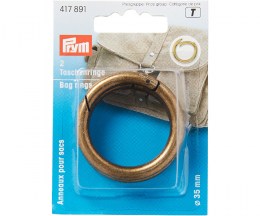 Bag snap ring antique brass 35 mm - PRYM417891