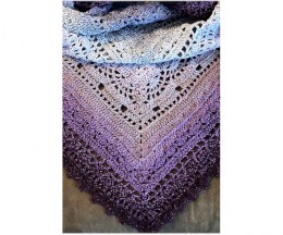 YARN ART Flowers Moonlight - SisLove shawl crocheted by Bajca S
